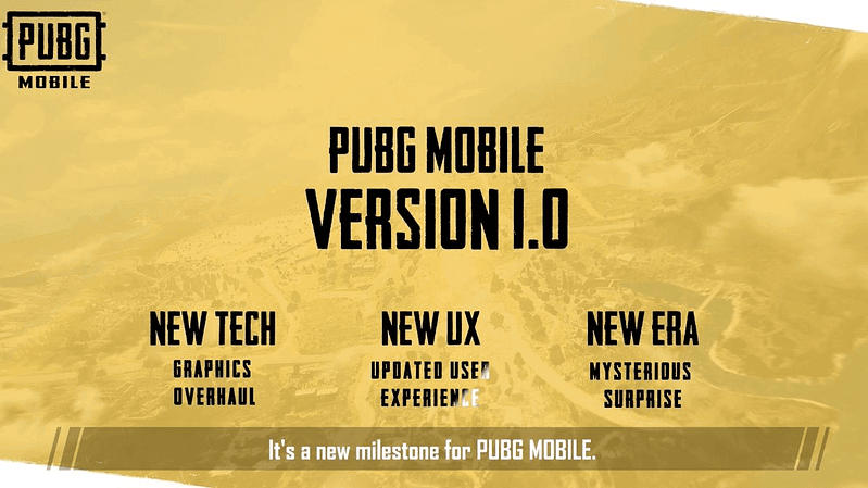 PUBG Mobile 1.o new update details pubgmobilelatest