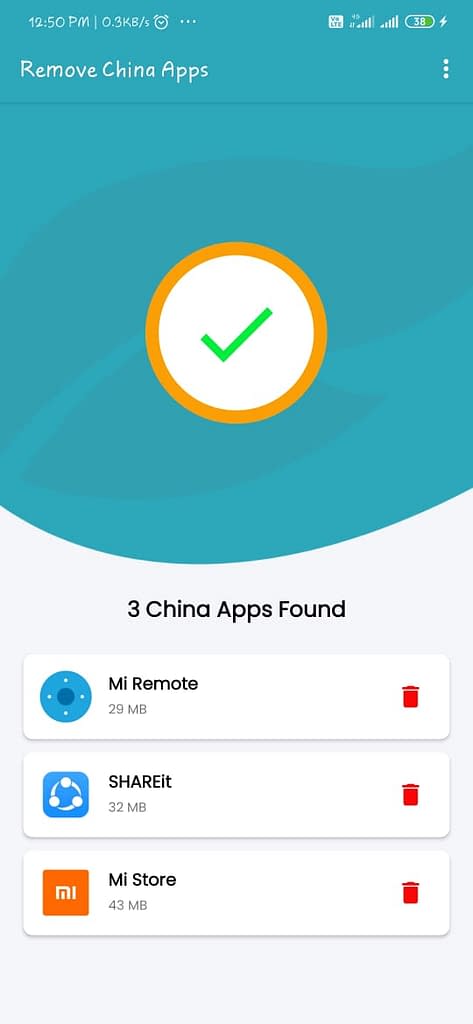 check for Chinese Apps | The UI of Remove China Apps - pubgmobilelatest.com |