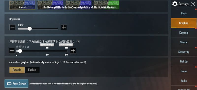 Screen Option